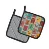 Lots of Chocolate Chihuahua Pair of Pot Holders Kitchen Heat Resistant Pot Holders Sets Oven Hot Pads for Cooking Baking BBQ, 7 1/2 x 7 1/2