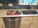 Pomeranian Cozy Christmas Dish Drying Mat Absorbent Dish Drying Mat Pad for Kitchen Counter Dish Drainer Mat for Countertop, 14 x 21", Multicolor