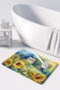 Sunflowers in Watercolor Memory Foam Kitchen Mat Machine Washable Anti-Fatigue Mat Cushion Comfort Bath Mat or Kitchen Rug